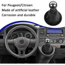 Pommeau de levier de vitesses à 5 rapports avec soufflet, compatible avec Citroën Berlingo III et Partner (2008-2021)