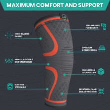 AMOUNE Sports Knee Brace, Knee Support for Osteoarthritis, Men's and Women's Knee, Ligament Knee Brace - orange