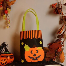 Set di 5 sacchetti per dolcetti di Halloween, sacchetti per dolcetti, borsette 25x20,5 cm, borse per la spesa colorate (non incluse)