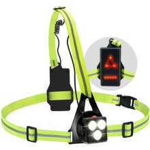 Feu de position - PZCC - Ultra puissant - LED rechargeable - 3 modes - Bandes réfléchissantes