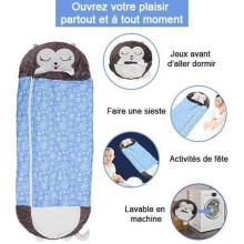 Ohlala Sleeping Bag with Comfortable and Soft Pillow for Children 160*60cm - Blue