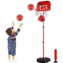Panier de basket-ball - FOLAYA - Réglable de 66 à 170 cm - Enfant - Intérieur/Extérieur - Ballon inclus