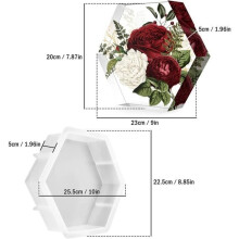 Hexagonal Silicone Molds, Geometric 3D Epoxy Resin Mold, Large Resin Mold for DIY Flowers, Cast Art, Creative Hobby Resin