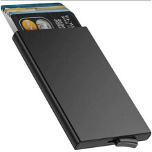 Automatic Credit Card Holder - FOOTIER - Black - RFID - Aluminum
