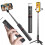 Extendable selfie stick, universal phone holder, adjustable LED light, wireless Bluetooth remote control, long-lasting battery 6