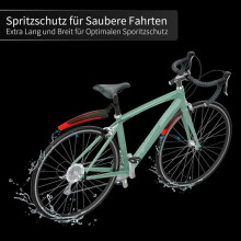 Adjustable and universal bicycle mudguard set, front and rear mudguards, mountain bike mudguard set, a001