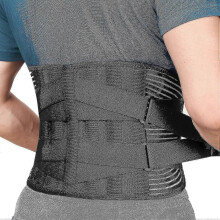 Back Braces for Lower Back Pain Relief with 6 Stays, Breathable Back Support Belt for Men/women for Work , Anti-skid Lumbar Support Belt with 16-hole