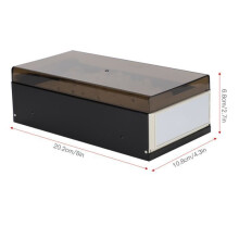 Business card holder - Not specified - Large capacity - Transparent lid - Index tabs - Black