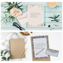 Papier à lettres - Non spécifié - Paquet de 60 feuilles et 30 enveloppes - Couleurs assorties - Papier de qualité