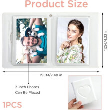Mini album photo en PVC pour 32 photos, 16 pochettes, motif cœur, rangement mignon, plusieurs couleurs, GRANDE HAUTEUR