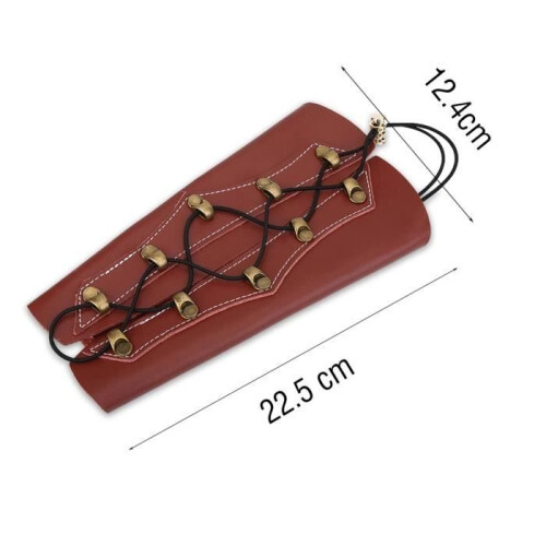 Archery Arm Protection - V GEBY - Classic Compound Bow Protector - Brown - Archery 1
