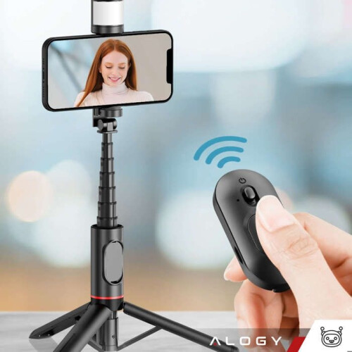 Extendable selfie stick, universal phone holder, adjustable LED light, wireless Bluetooth remote control, long-lasting battery 1