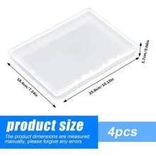 Document Box - Transparent - Set of 4 - 30.5 x 22.3 x 2.2 cm - Waterproof Material - A4 Organizer