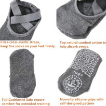 Yoga Socks - 3 Pairs - Non-Slip - Pilates - Yoga Barre Ballet Fitness