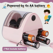 Taille-crayon électrique avec réservoir à piles, antidérapant, double trou, taille-crayon électrique automatique pour