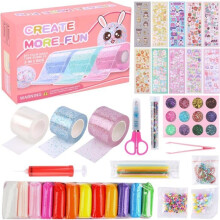 63 Piece Nano Tape Bubbles Kit, Blowing Bubble Tape, DIY Blow Bubbles Tape for Kids, DIY Crafts [S2139]