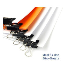 Lot de 12 trombones pliables, 50 mm, noirs, en métal, pour documents, robustes et réutilisables, trombones de 50 mm, office-wj