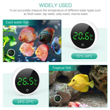 Thermomètre d'aquarium sans fil, thermomètre numérique adhésif pour aquarium, moniteur de température de l'eau d'aquarium