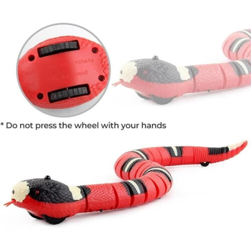 Jouet électronique - Serpent rechargeable - Détection intelligente - Pour chats - Usage intérieur 2