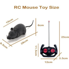 Souris télécommandée - Jouet interactif - Gris - Pour chats - Amusant - Usage intérieur