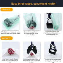 Ramasse-crottes pliable pour chien - FYDUN - Blanc - Moyen - Conception pliable et morsure en forme de dent
