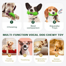 Jouet pour chien - GRAND - Indestructible - Caoutchouc - Nettoyage des dents - Vert