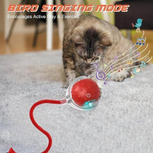 Jouet interactif pour chats et chiens, trois modes réglables avec fonction réveil, rose