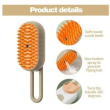 Lot de 2 brosses pour chat, brosse vapeur pour chien et chat, peigne de massage 3 en 1 avec spray pour chats, brosse vapeur pour le