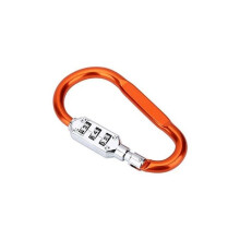 Mousqueton à combinaison (621085), mousqueton verrouillable, cadenas pour mousqueton, sac de voyage, 3 couleurs, cadenas de sécurité