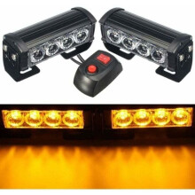 Feux stroboscopiques, 2 lampes de détresse stroboscopiques d'urgence à 8 LED (ambre)