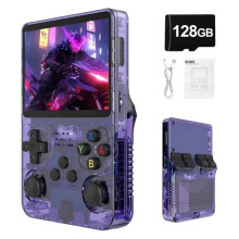 Console de jeux portable rétro R36S, système Linux open-source, carte TF 128 Go, plus de 30 000 jeux classiques, écran IPS 3,5 pouces