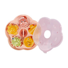 (Pink) Rice Cake Mould Cute Marine Animals Shape Silicone Steamed Cake Babies Food Supplement Cake Molds Steamable Baking Mould Light Green