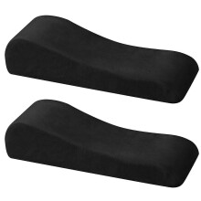 (Curved Surface, Black 2pcs) Home/Office Chair Armrest Protector Washable Breathable Chair Armrest Cushion for Sturdy Room