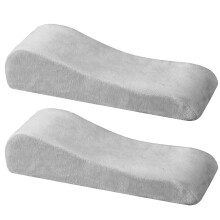 (Curved Surface, Gray 2pcs) Home/Office Chair Armrest Protector Washable Breathable Chair Armrest Cushion for Sturdy Room