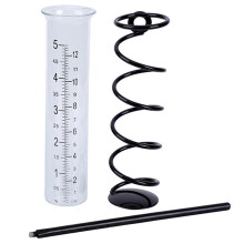 (12) Frostproof Rain Gauge with Metal Ground Spike, Multifunctional Removable Rain Measure Tool, for Garden Courtyard