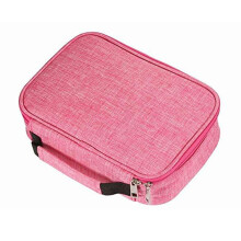 (Pink) Portable Storage Porous Stationery Box Simple Sturdy Pencil Case for Student/Office