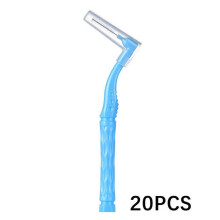 (Blue) 20pcs Interdental Brushes for Tooth Cleaning, Mini Soft Compact Toothbrushes for Men Women