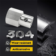 Adaptador de Broca Sem Fio com Manivela para Reboque de Aço Inoxidável com 2 Peças de Adaptador de Soquete de 1/2 Polegada