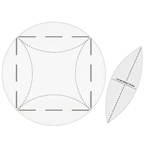 (12 inch) 2Pcs Placemat Sewing Pattern Plastic Template Handwork DIY Craft Stencil for Household
