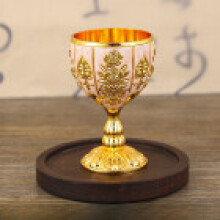 (GoldWhite)Taza de licor moderna simple con detalles metálicos para bar personal y coleccionistas