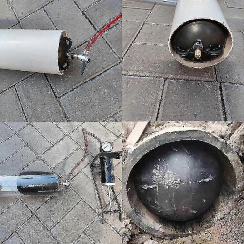 (DN50) Inflatable Pipe Plug Sewer Test Plug Effective Repair Practical Professional Premium with Hand Inflatable Ball Plumbing Test 2