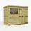8 x 4 Pent Shed Tanalised (Double Door, With Windows) 2