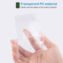 (Small) Transparent Doorbell Cover Multipurpose Waterproof Wall Mount Transmitter Shield for Outdoor