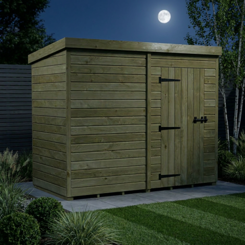 8 x 4 Pent Shed Tanalised (Single Door, No Windows) 2
