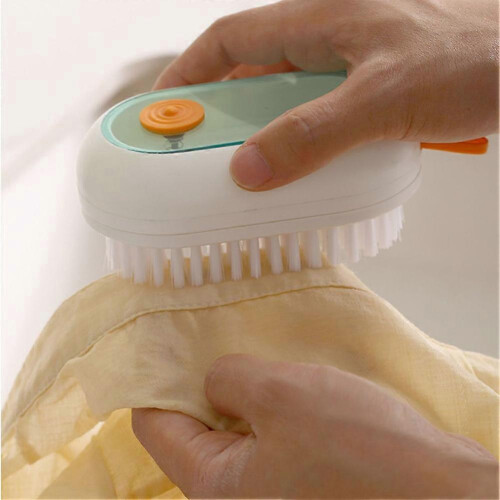 (B) Liquid Adding Shoe Brush Set Press Type Soft Bristle Shoe Cleaning Brush Kit for Dormitory 2