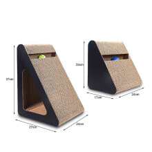 (Small) Triangles Shaped Cat Scratching Board with Ball Wear-resistant Cat Clawing Board for Living Room