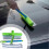 (Blue) Recyclable Silicone Window Squeegee Kit Reusable Glass Cleaning Tools with Silicone Squeegee Microfiber Scrubber for Clear Window 1