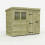 8 x 4 Pent Shed Tanalised (Single Door, With Windows) 2