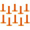 10pcs Rubber Golf Tee Holder for Range Driving Practice, and Reusable, Orange 26s_gp1 4