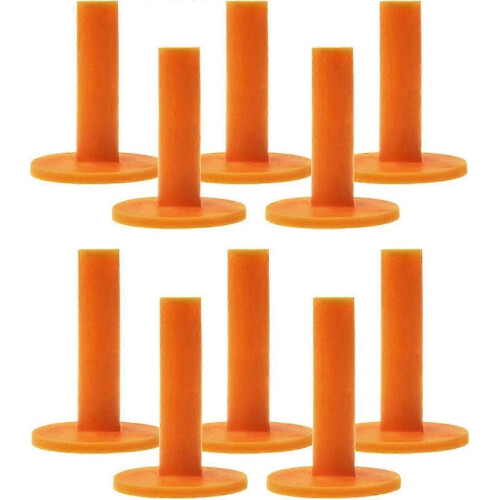 10pcs Rubber Golf Tee Holder for Range Driving Practice, and Reusable, Orange 26s_gp1 1